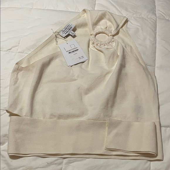 & Other Stories Tops - & Other Stories One Shoulder Sleeveless Cream Halter Garment Size M NWT